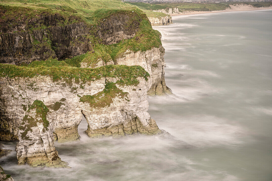 cliffs at Dunluce Castle, Northern Ireland, United Kingdom, Europe