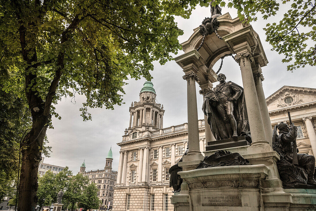 statue at Belfast City Hall, Northern Ireland, United Kingdom, Europe