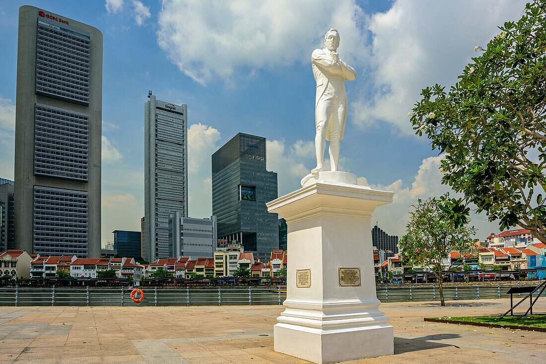 Denkmal Sir Stemford Raffles, Raffles Landing Site, Singapur