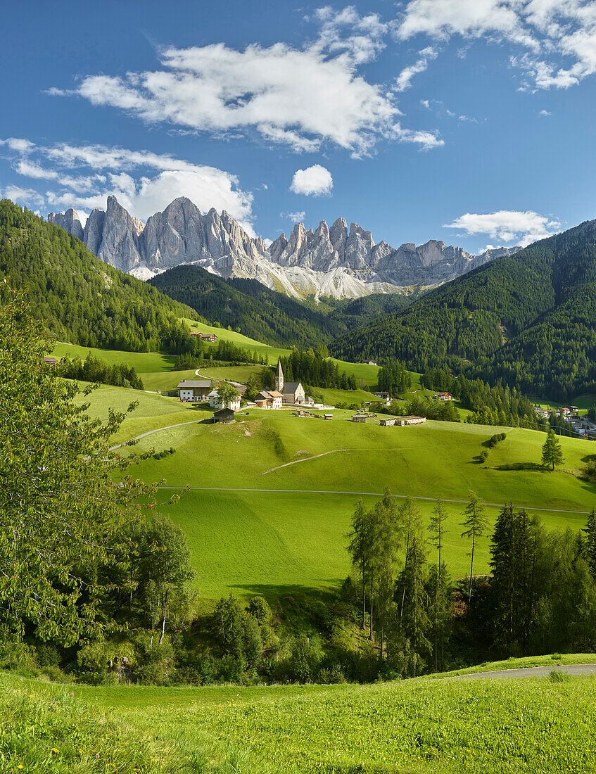 Odle group, Santa Magdalena, Villnosstal, South Tyrol, Italy