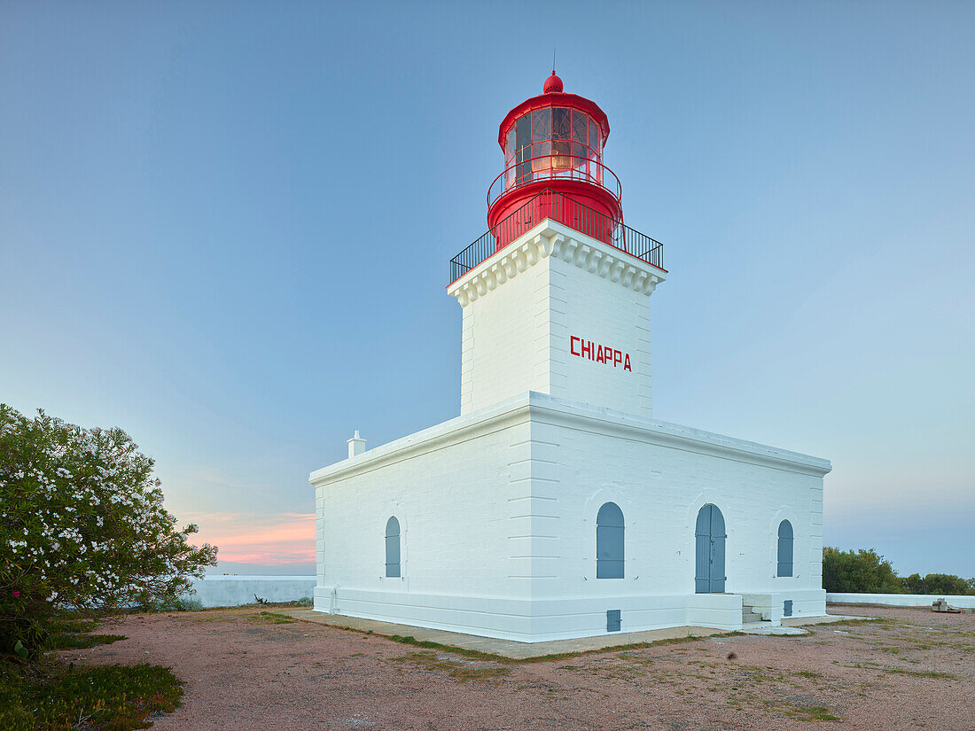 lighthouse at Punta Chiappa, Department of Corse du Sud, Corsica, France