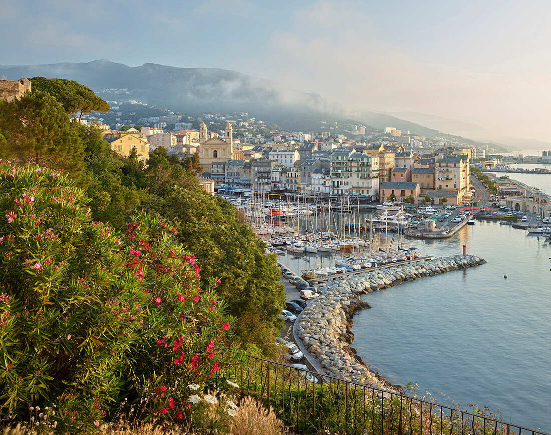 overlooking the port of Bastia, Corsica, France Haute Corse