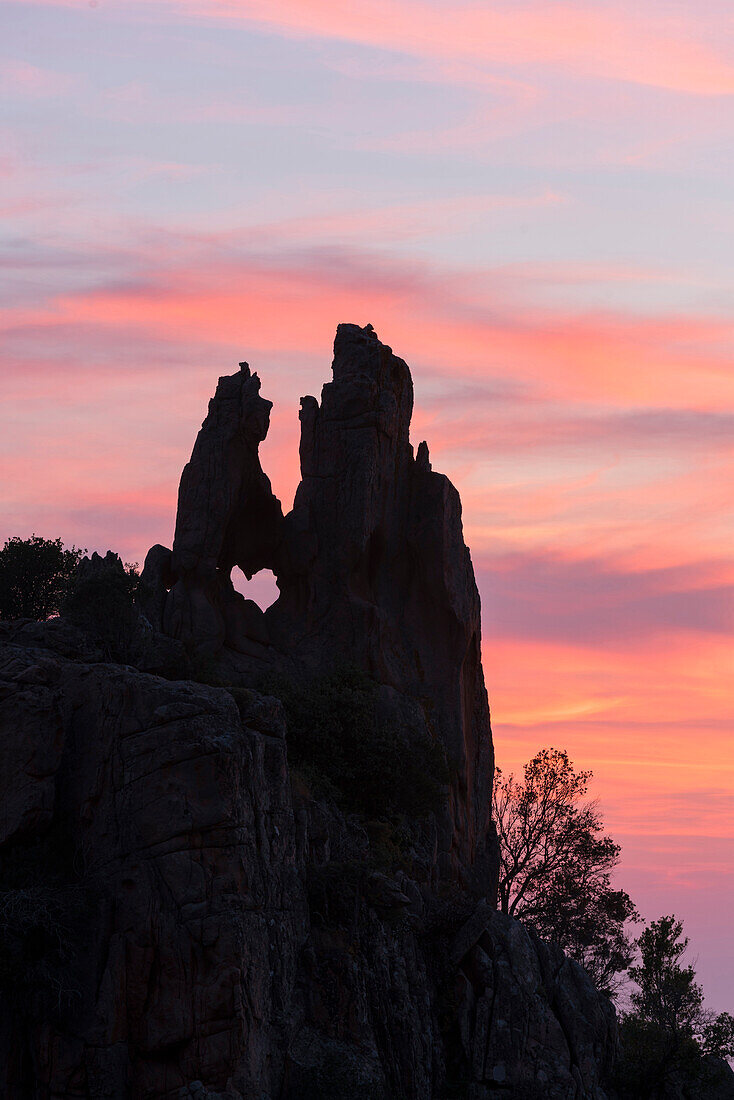 Abendstimmung, Le Coeur, Calanques de Piana, Korsika, Frankreich