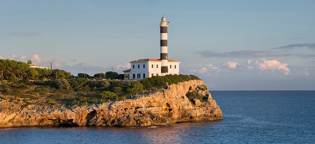 lighthouse, Porto Colom, Majorca, Balearic Islands, Spain