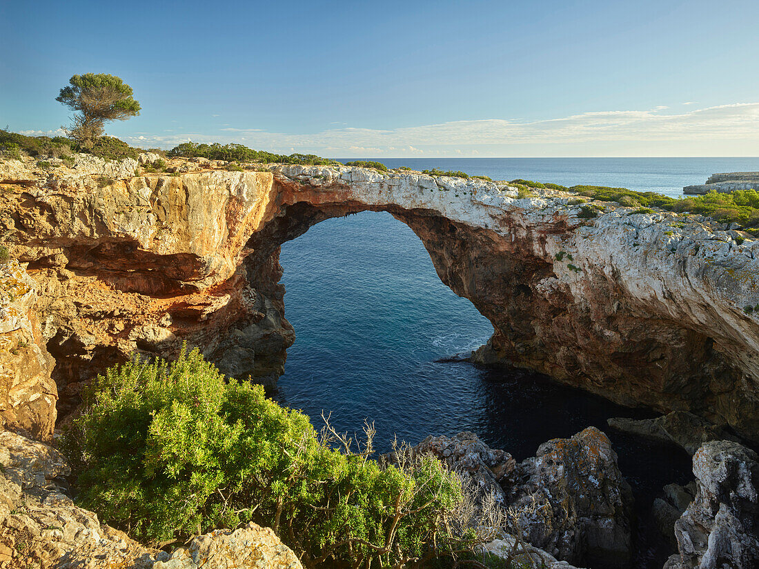 rock arch near Cala Varques, Mallorca, Balearic Islands, Spain