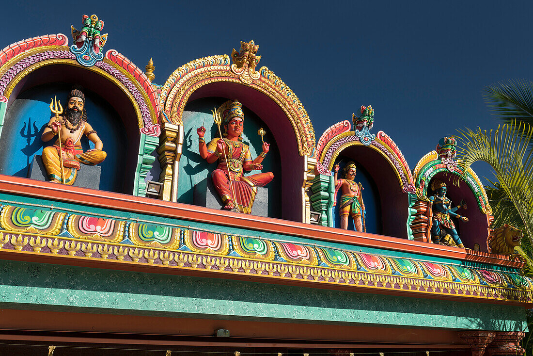 Hindu temple in the rue Jacques Prévert, La Possession, Reunion, France