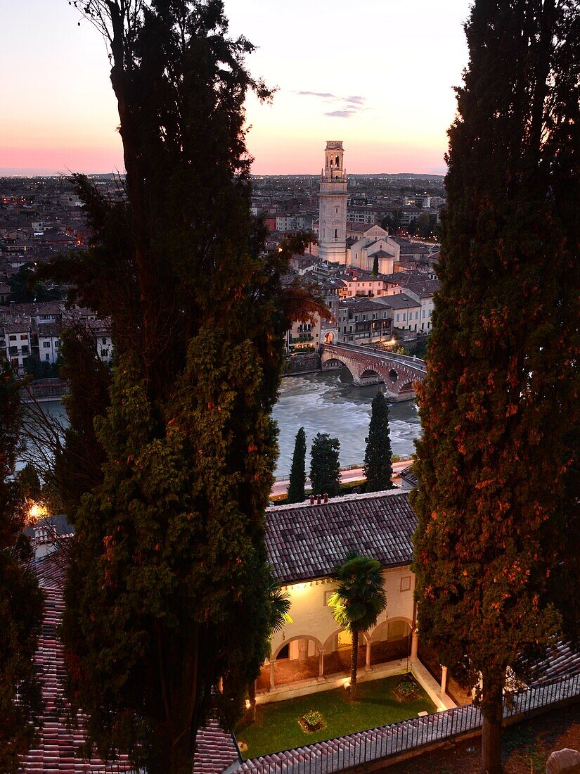 View from Castel San Pietro, Verona, Venetian, Italy