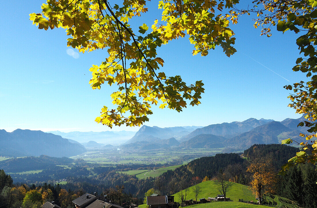 Blick in das Inntal bei Ebbs, Kaiserwinkl, Tirol, Österreich