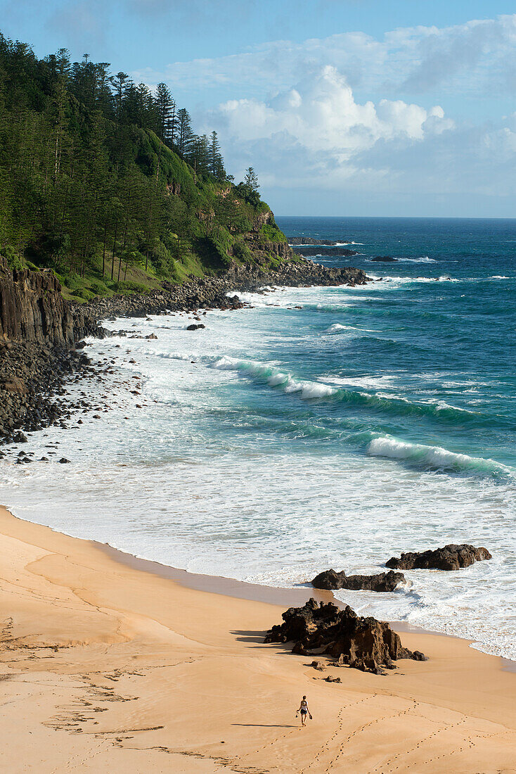 View to Anson Bay on the west coast of Norfolk Island, Australia