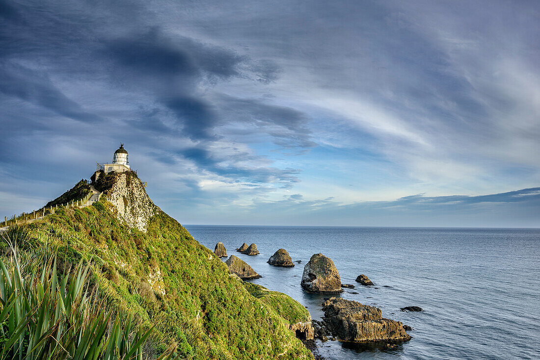 Leuchtturm am Nugget Point, Otago, Südinsel, Neuseeland