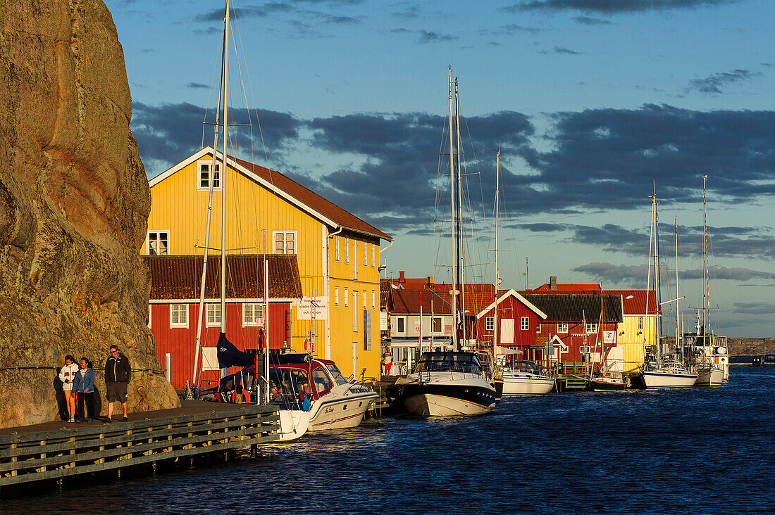 Bootshäuser in Smögen, Bohuslän, Schweden