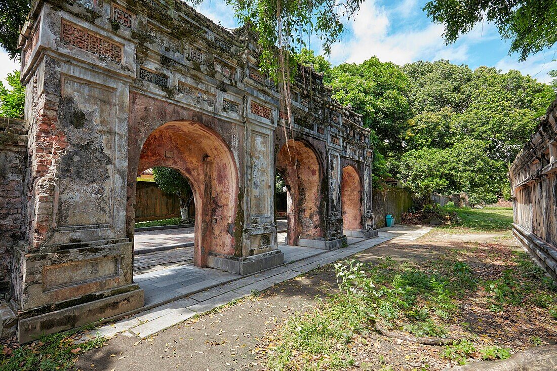 Territory of ruined Phung Tien Temple. Imperial City (The Citadel), Hue, Vietnam.