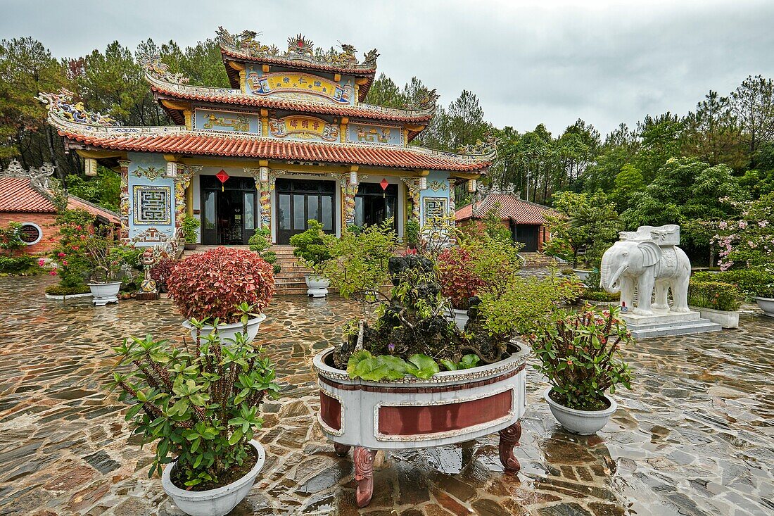 Temple of Tran Nhan Tong at the Huyen Tran Cultural Center. Hue, Vietnam.