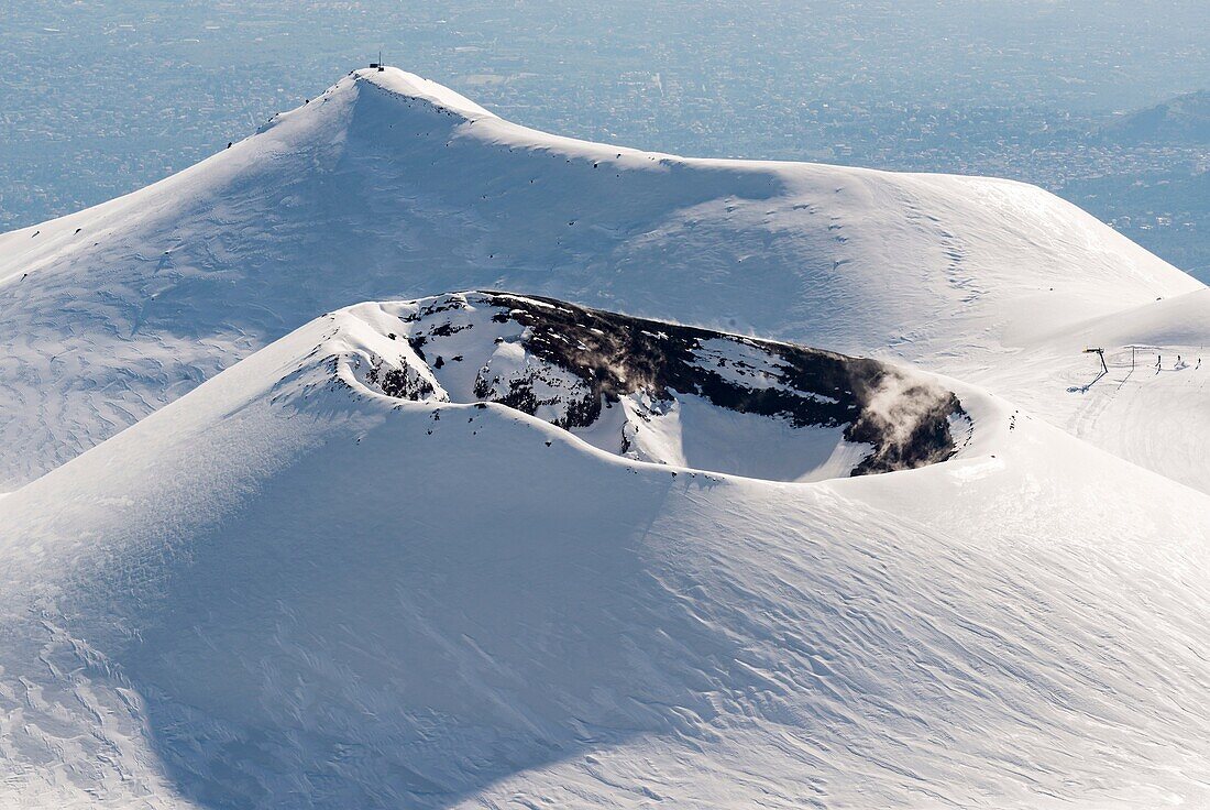 Monte EscrivÃ , eruptive cone formed during the eruption of 2001, Etna National Park, Province of Catania, Sicily, Italy, Europe.