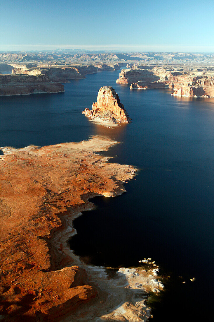 USA, Utah, Lake Powell, aerial view of Padre Bay Northeast of Page