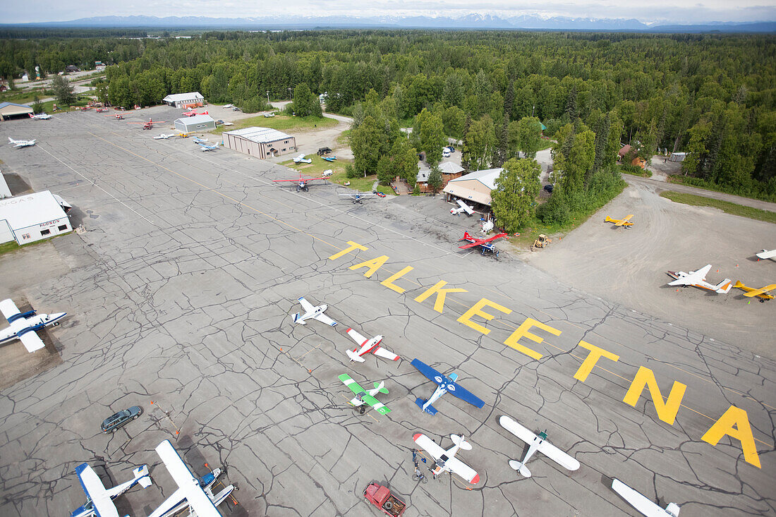 Aerial View Of The Talkeetna Airport, Southcentral Alaska, USA