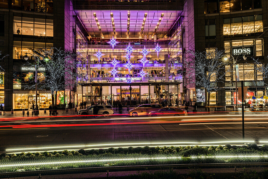 Time Warner Center Christmas Decorations, Columbus Circle; New York City, New York, United States Of America
