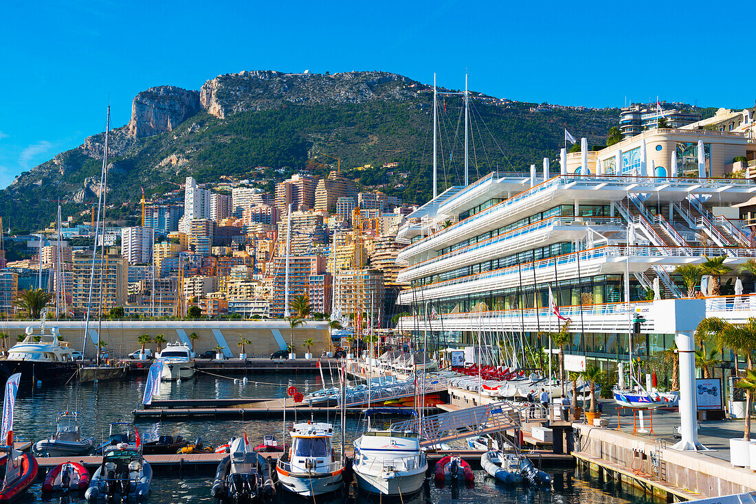 Waterfront With Buildings And Boats In The Harbour; Monte Carlo, Monaco