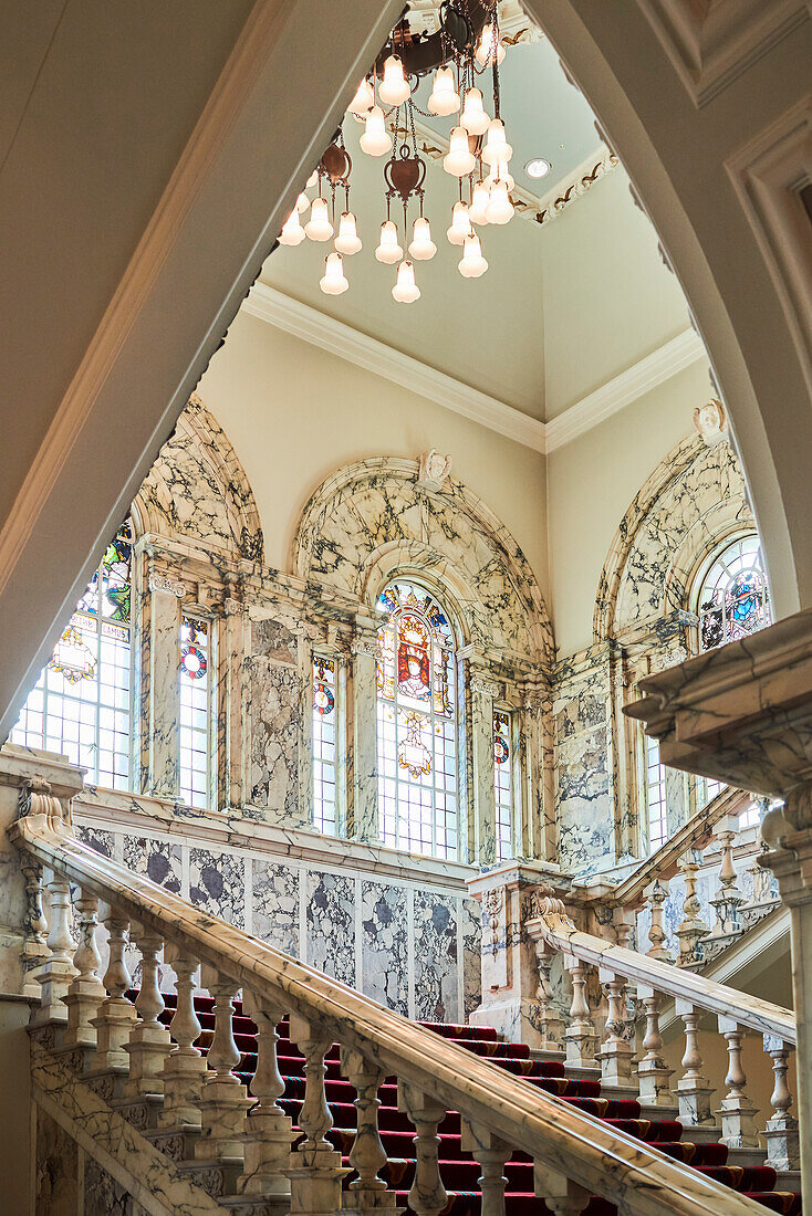 Grand Staircase In City Hall; Belfast, Ireland