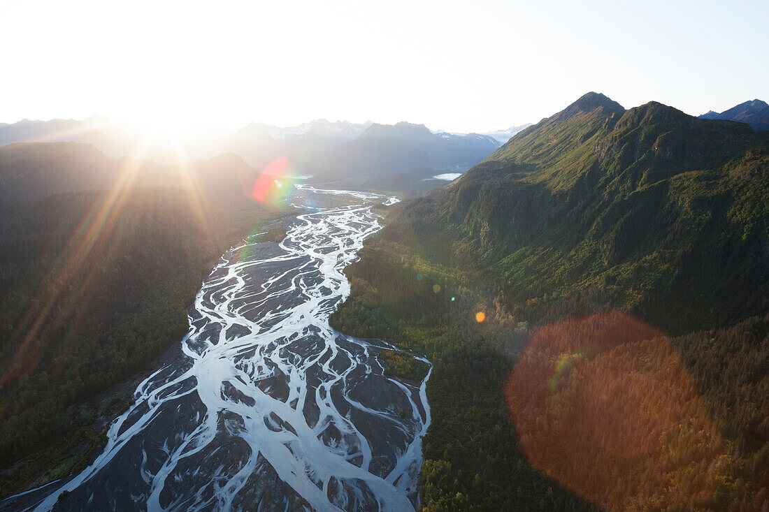 Landscape Of Kenai Mountains At Sunset, Kachemak Bay State Park; Alaska, United States Of America