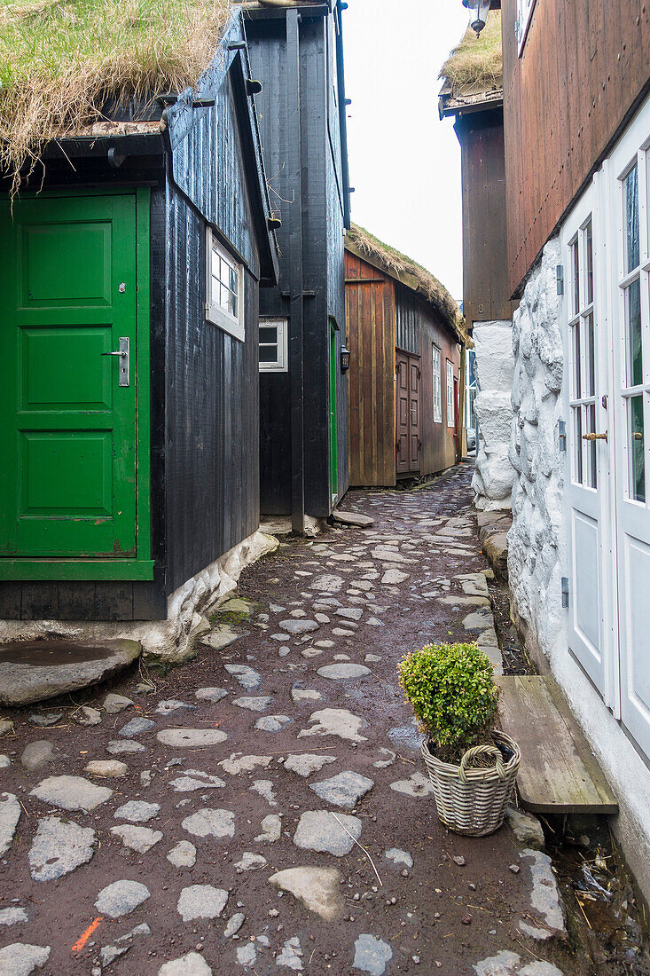 lonesome alleys  of Torshavn, Streymoy, Faroe Islands, Denmark