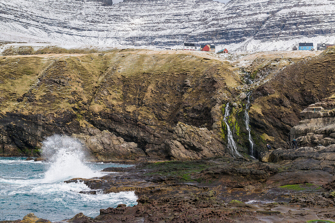 the village of  Vidareidi on Vidoy island, Faroe Islands, Denmark