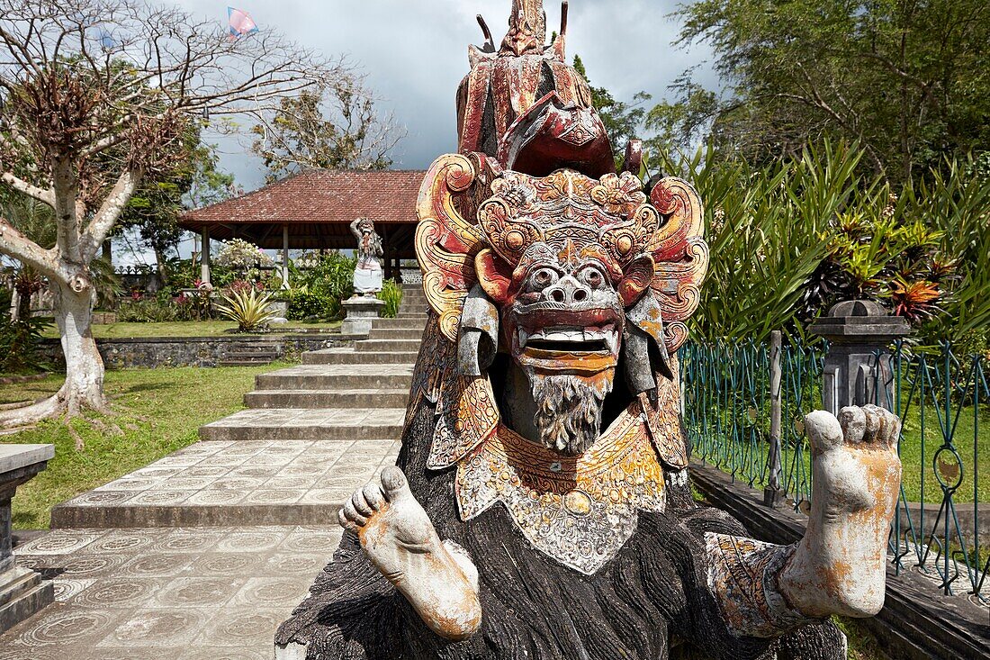 Barong statue in the Tirta Gangga water palace, a former royal palace. Karangasem regency, Bali, Indonesia.