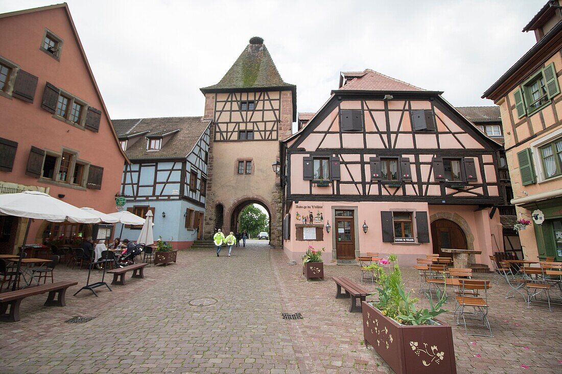 Turckheim picturesque village in Alsace France on May 14, 2016.