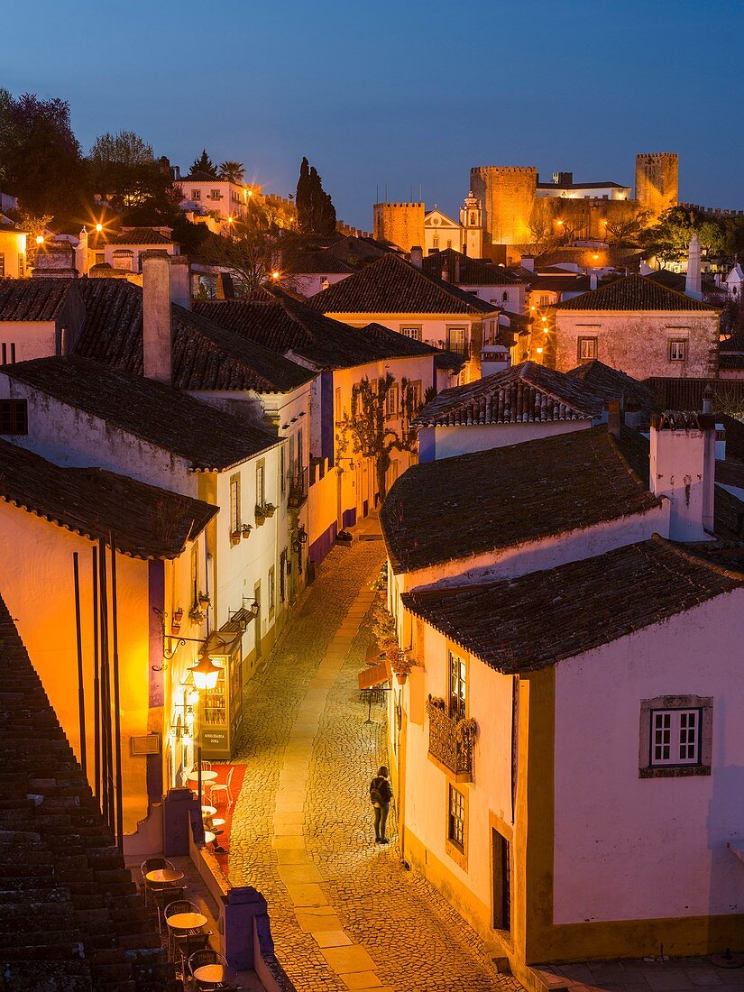 Historic small town Obidos with a medieval old town, a tourist attraction north of Lisboa Europe, Southern Europe, Portugal.