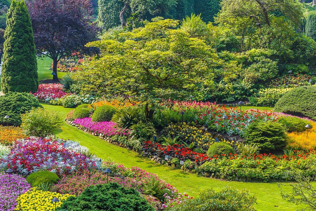 Butchart Gardens in Victoria, British Columbia, Canada a National Historic Site of Canada.