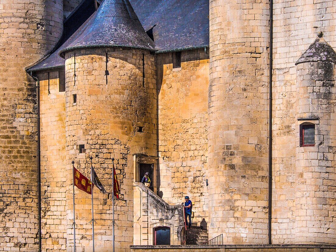 France. Poitou Charente. Middle Age castle,XII_XIVc., at Niort.