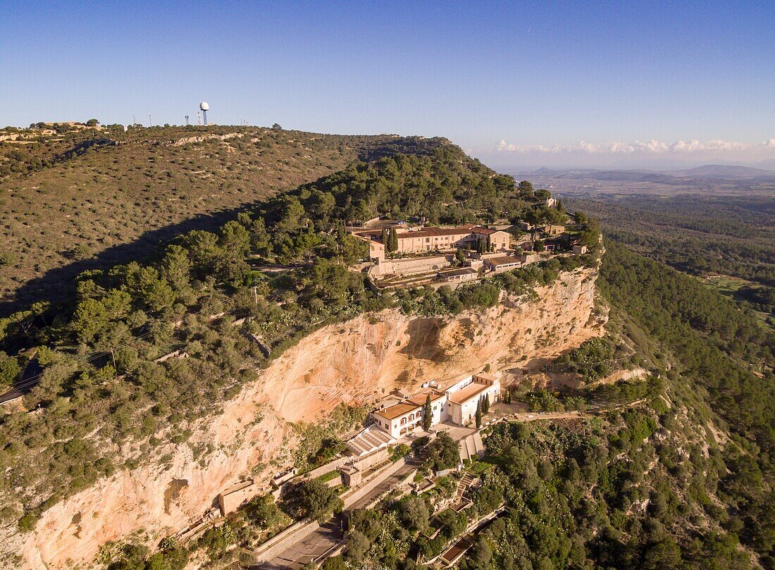 Heiligtümer von Gracia und Sant Honorat, Puig de Randa, Algaida, Mallorca, Balearen, Spanien, Europa