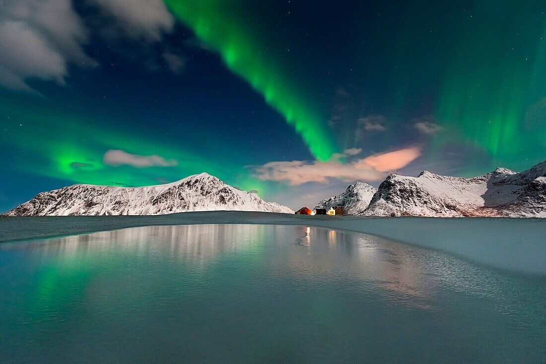 Skagsanden beach,Lofoten Islands,Norway.