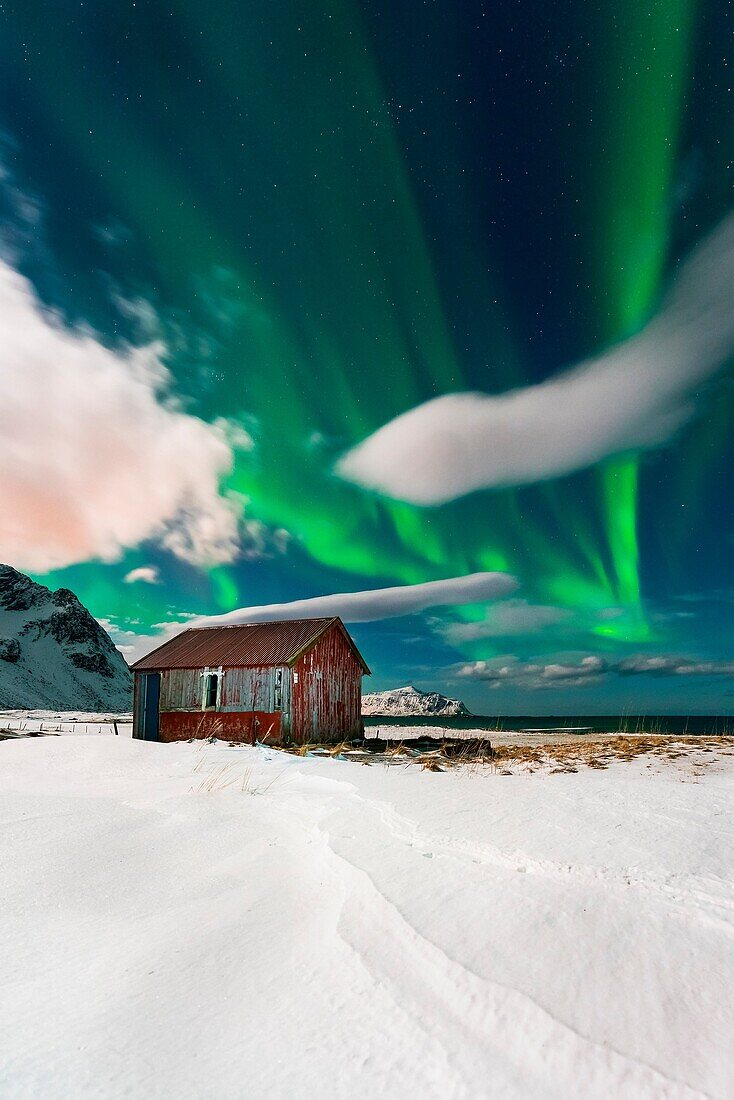 Skagsanden beach,Lofoten Islands,Norway.