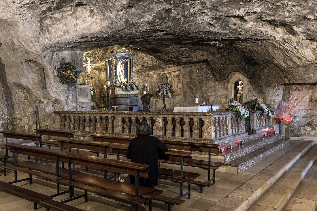 The Cave of San Michele Sanctuary, Monte Sant'Angelo village, Foggia district, Apulia, Italy UNESCO World Eritage