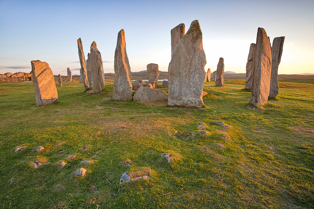 Standing stones erected in the late Neolithic,Callanish,Isle of Lewis, western scotland,United Kingdom