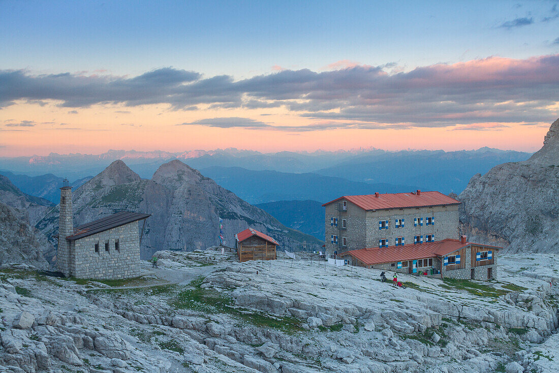 Pedrotti refuge at sunset - Dolomites - Trentino