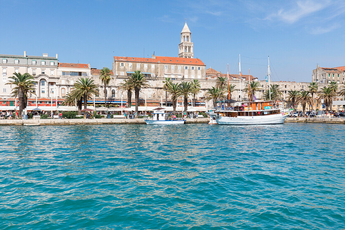 Marina and Riva Promenade of Split, Dalmatia, Croatia