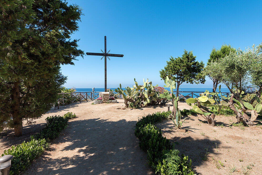 Tropea, Province of Vibo Valentia, Calabria, Italy, The garden of the sanctuary Santa Maria Island