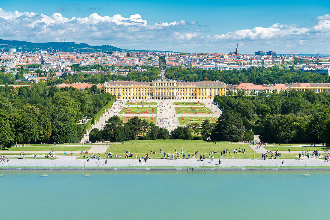 Vienna, Austria, Europe, The Schönbrunn Palace from Schönbrunn Hill