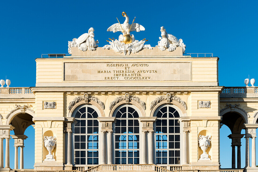 Vienna, Austria, Europe. The Gloriette in the gardens of Schönbrunn Palace