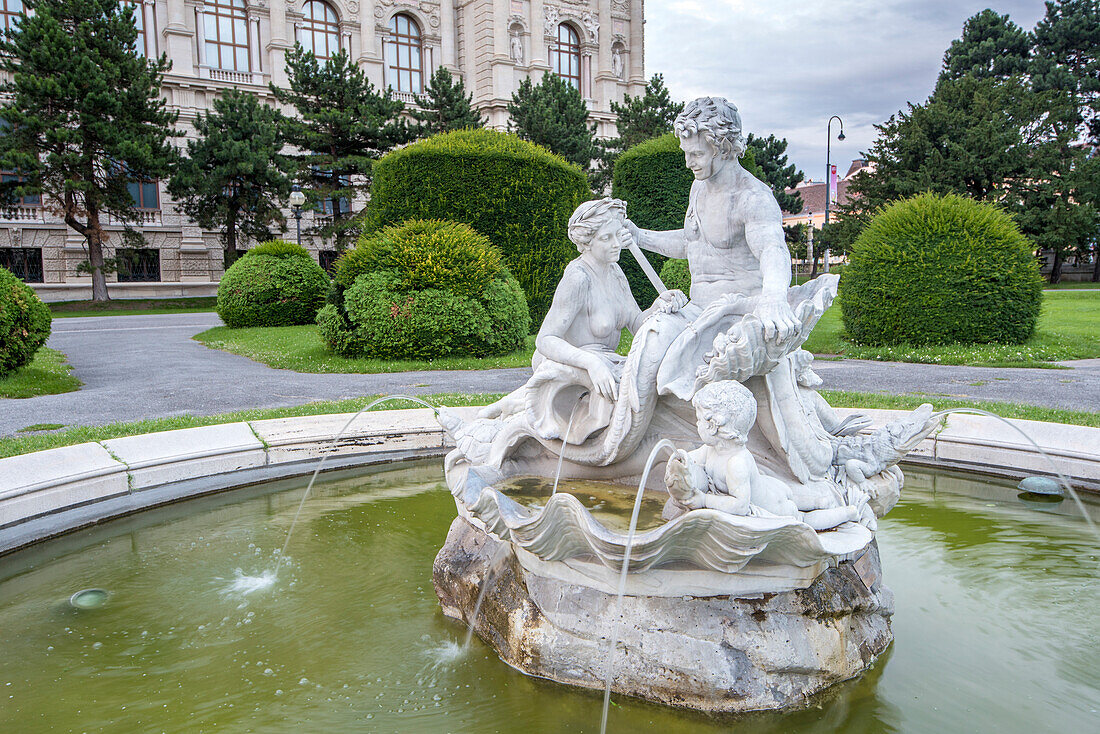 Vienna, Austria, Europe, Tritons and Naiads fountain on the Maria Theresa square
