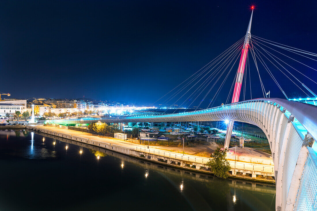 The bridge of Renzo Piano in Pescara Europe, Italy, Abruzzo, Pescara