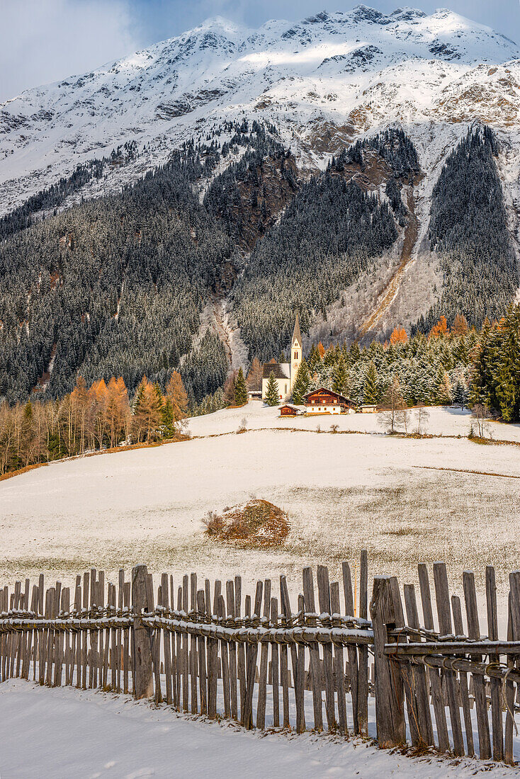 Church of the miners at S. Maddalena in Ridanna Europe, Italy, Trentino Alto Adige, Tirol, S. Maddalena, Ridanna city, Racines munipality