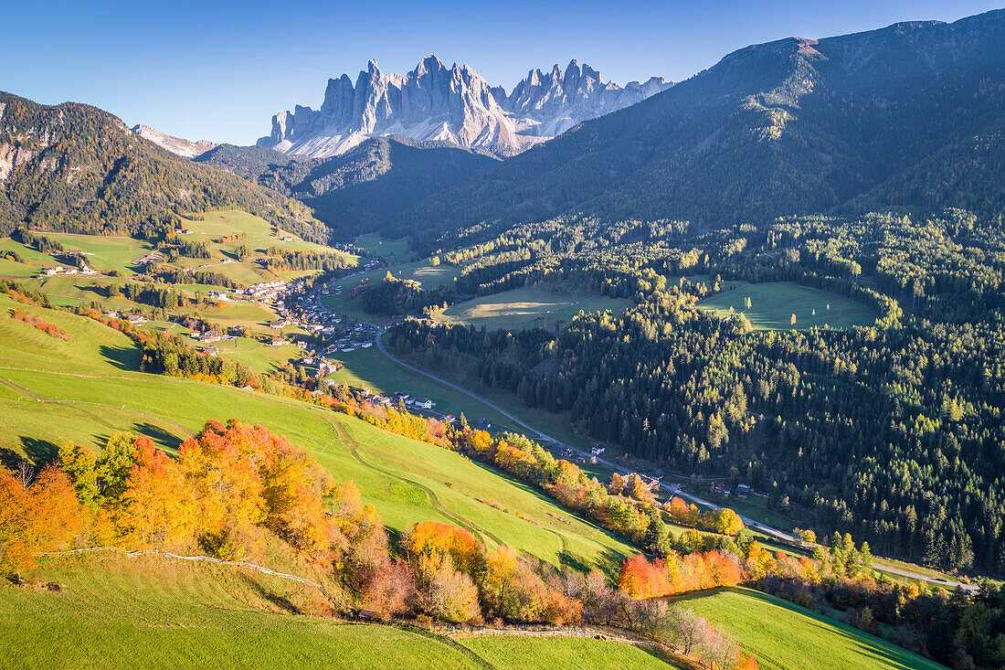 Santa Magdalena, Funes valley. Puez Odle Natural Park, South Tyrol, Italy