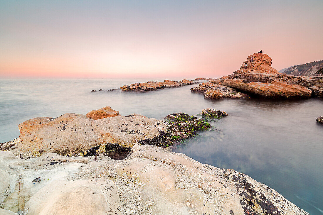 Passetto coast at sunset, Ancona,Marche,Italy