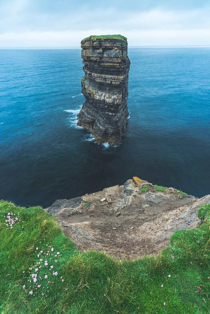 Downpatrick Head, Ballycastle, County Mayo, Donegal, Connacht region, Ireland, Europe.