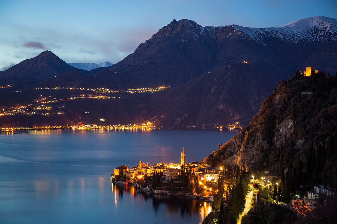 Landscape on Varenna and Lake Como, Varenna, Lake Como, Lecco province, Lombardy, Italy, Europe