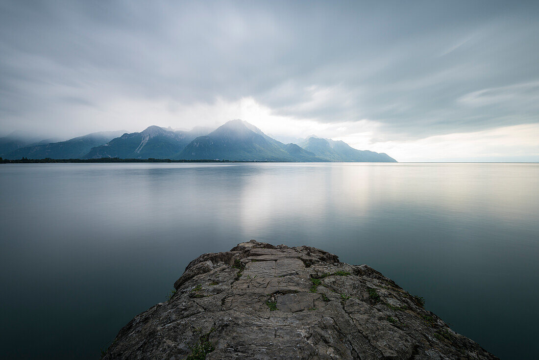 Leman lake, Canton of Vaud, Switzerland, Swiss alps