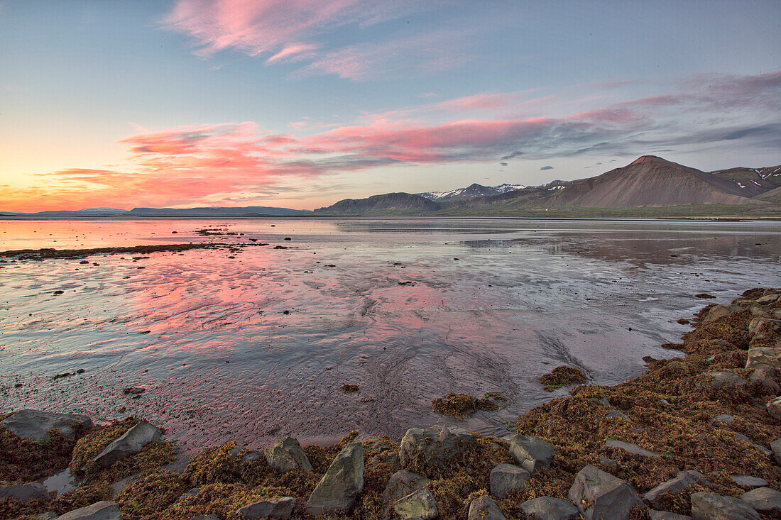 Sunset at Snaefellsness peninsula, western Iceland